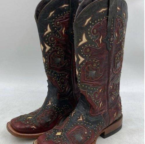 Lucchese  Scarlet Studded Country Western Cowboy Boots; Women's Size 6