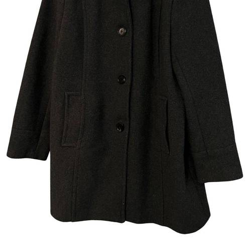 St. John’s Bay ST. JOHN'S BAY Heavyweight Wool Blend Grey Single-breasted women's coat size XL‎