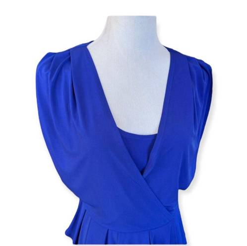 Laundry by Shelli Segal Womens  Blue Peplum Dress - Sz 8