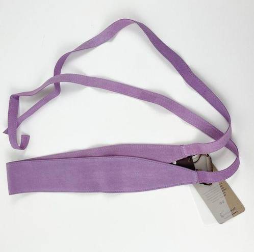Vera Pelle Karakorum Belt Womens One Size Purple Leather Tie Italy 100%  NWT