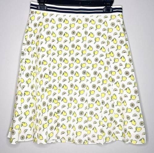 J.Crew NWT  Factory Lemon Novelty Print Pleated Skirt - size 4