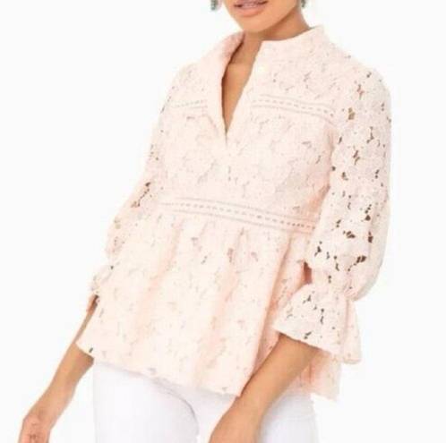 Tuckernuck  Helena Eyelet Lace Blouse Orchid Pink Sz XS