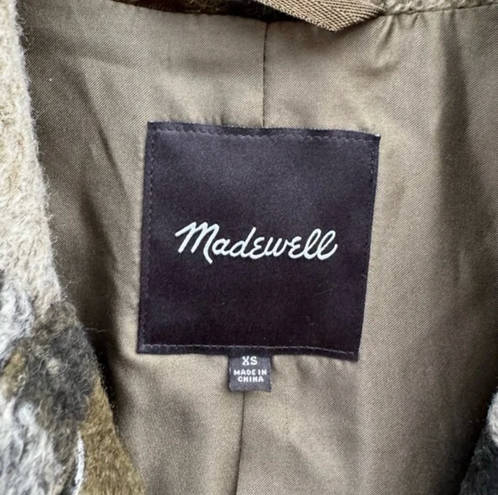 Madewell  Belrose Plaid Wool Blend Shirt Jacket