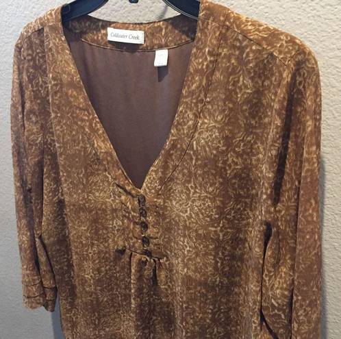 Coldwater Creek  brown blouse