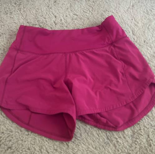 Lululemon Pink Speed Up Shorts 4