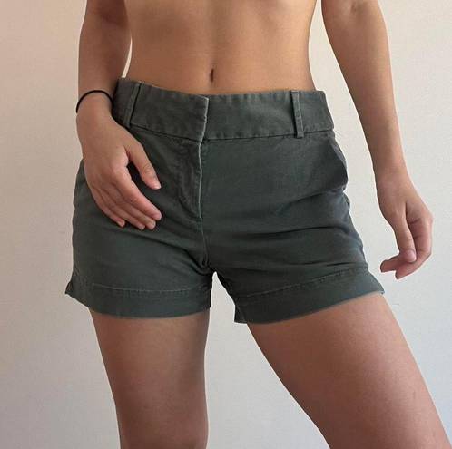 The Loft Green Khaki Shorts Size 4