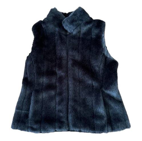 Banana Republic  Faux Fur vest in steel gray size large