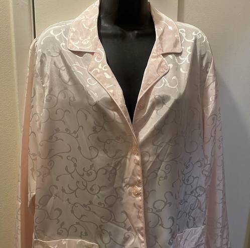 Jaclyn Smith New Jacklyn Smith vintage sateen night shirt light pink M