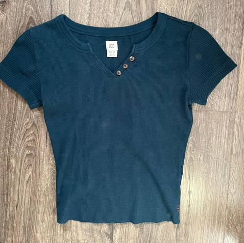 Urban Outfitters BDG Blue Henley Tshirt