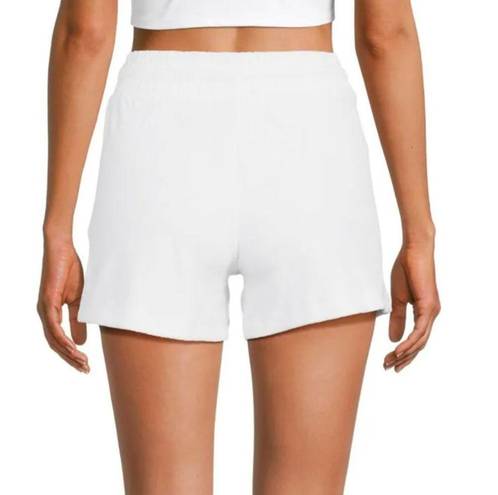 DKNY  Women's White Terry Shorts NWT XL