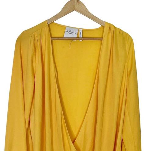 L'Academie L’Academie Long Sleeve Wrap Blouse Marigold Women’s Size Small