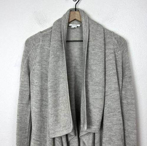 Helmut Lang  Draped Cardigan Sweater Size Small Alpaca Silk Oatmeal Beige Pockets