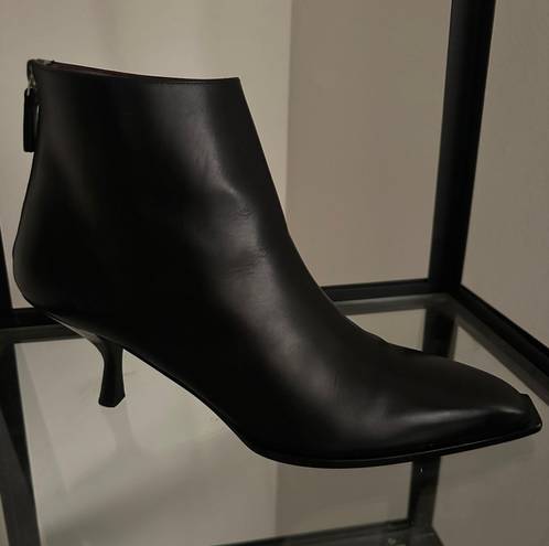 The Row Black Leather Booties SZ 40