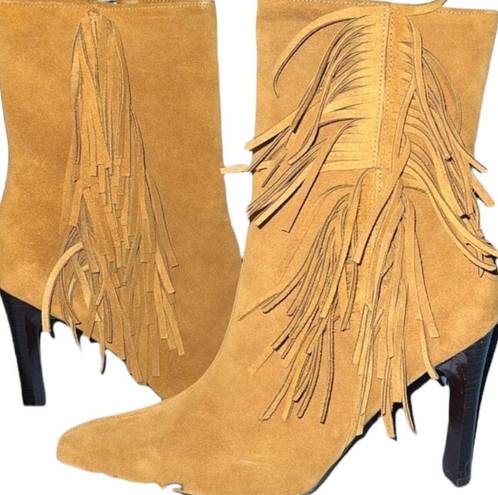 Predictions Carmel Colored Fringe Boots