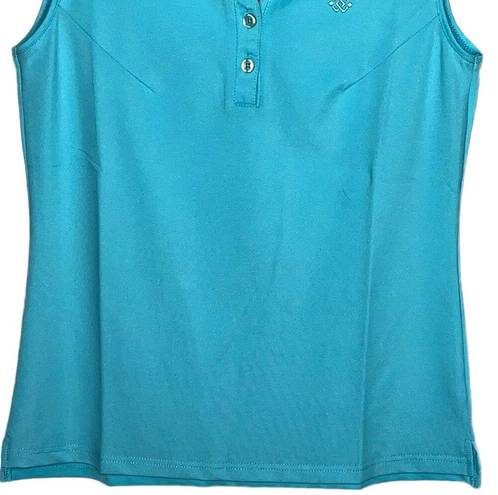 Polo Mofiz Women Collared  Tank Top, Tennis, Golf Shirt Sleeveless Blue XS NWT