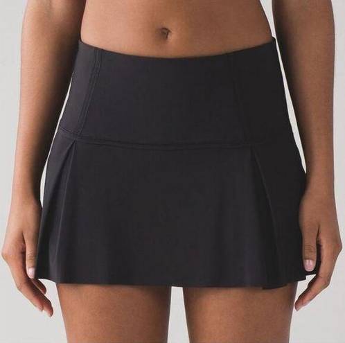 Lululemon  Black Lost in Pace Athletic Skirt Skort Pickleball Tennis Size 2 Tall