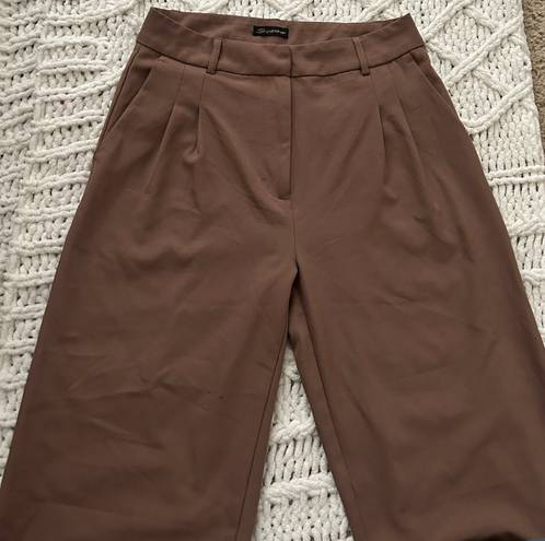 Tan Wide Leg Trousers Size 6