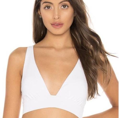 Lovewave  White Plunge V Neck Sports Bra Sports Top Size XXS