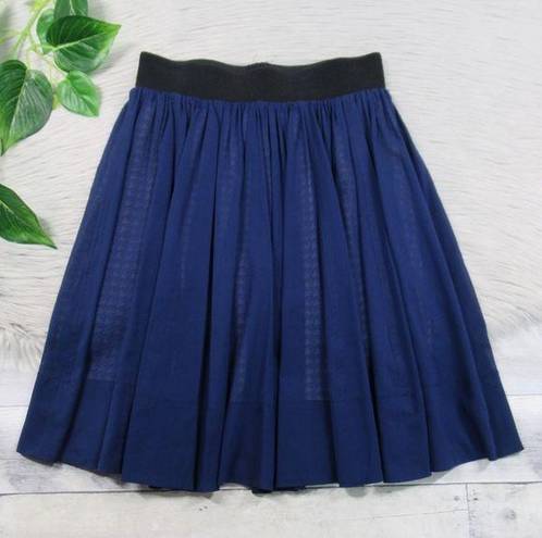 Rag and Bone  Blue Silk Blend Pleated A-Line Pull-On Skirt Women’s Size 26/2