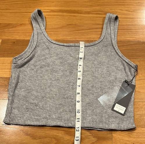 Kimberly Nwt   c womens waffle knit crop top size large .