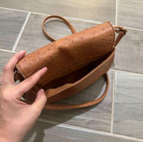 Boho western satchel crossbody purse bag in brown