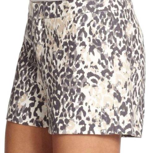 Joie  Leopard Linen Shorts Mobwife Merci Mehira Muted Ombre Size 2