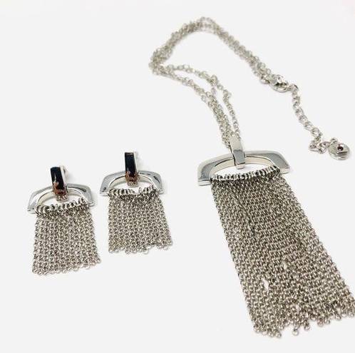 Elle  Collection Sterling silver fringe set, NWOT