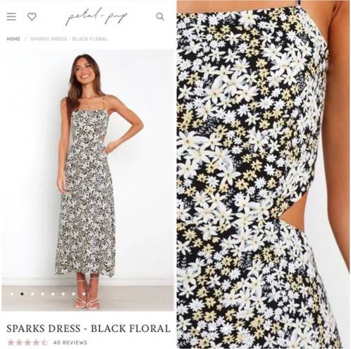 Petal and Pup Sparks Dress - Floral Midi Wedding Guest Dress