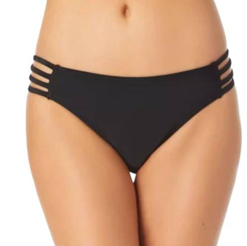 California Waves  Strappy Side Hipster Bikini Bottoms Swimsuit Black S