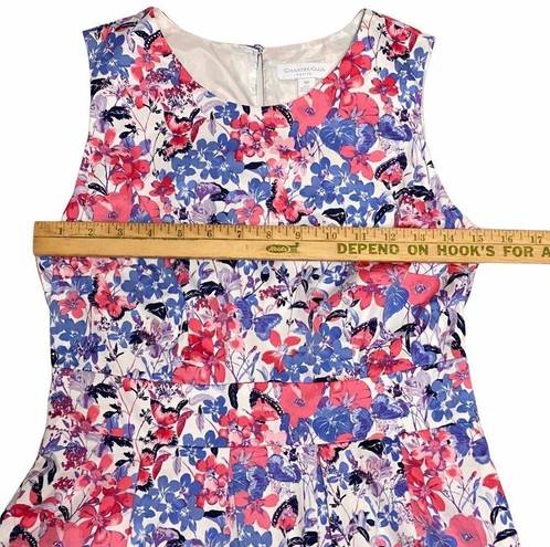 Charter Club Charter Blue Pink White Floral Club Casual dress
