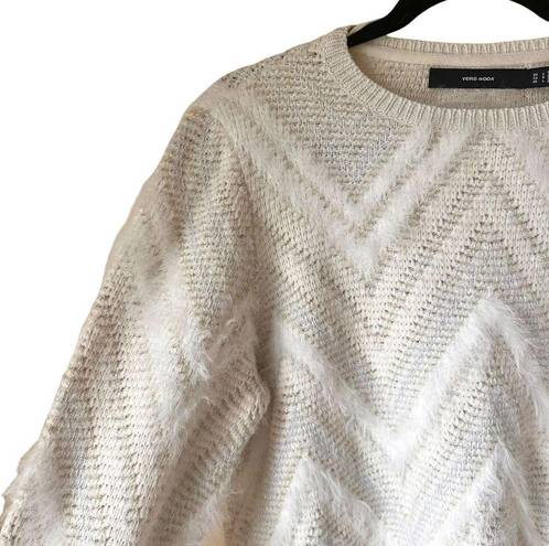 VERO MODA  Eyelash Patterned Crewneck Knit Sz Large