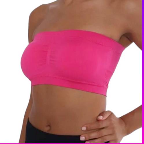 No Boundaries Hot Pink Seamless Bandeau Bra •Size Medium