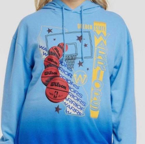 Nba  Hoodie Golden State Warriors Oversized Graphic Hoodie Ombre Blue Sz XXL NWT