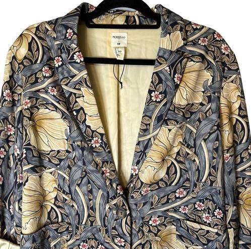 Krass&co Morris &  H&M Floral Art Nouveau Jacket Boyfriend Blazer 1 Button Size 6