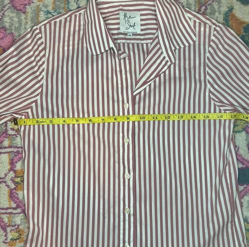 Tuckernuck  Red/White Stripe Button Down Shirt Dress New Size Extra Small XS