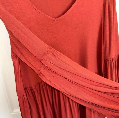 Cynthia Rowley , burnt orange, tiered dress women large