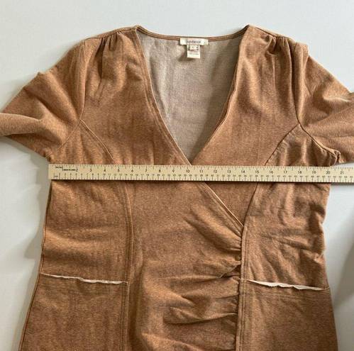 Sundance Loulou Faux Wrap Tunic Sweater in Orange Brown Size Large