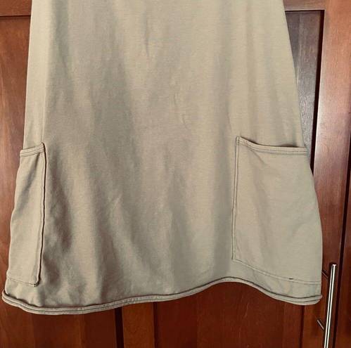 Free People Hot Shot Mini Dress Built In Shorts Mocha Latte Size Small FLAWS