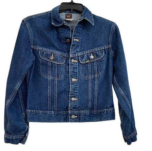 Lee Vintage  Riders SZ 20 Medium Denim Jean Trucker Jacket Button-Up Blue Womens