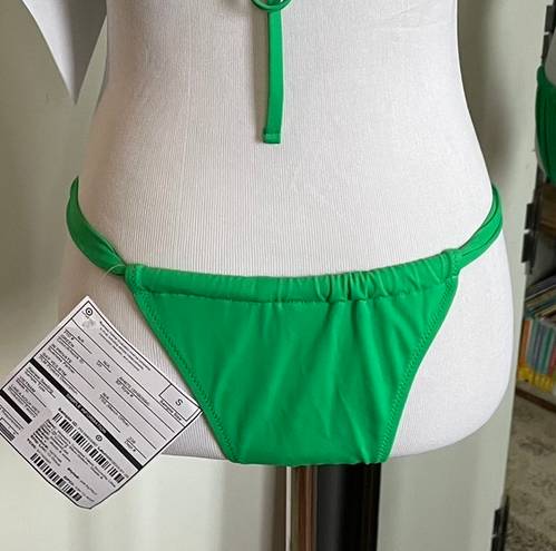 Shade & Shore Small Green Ultra High Leg Bikini Bottoms