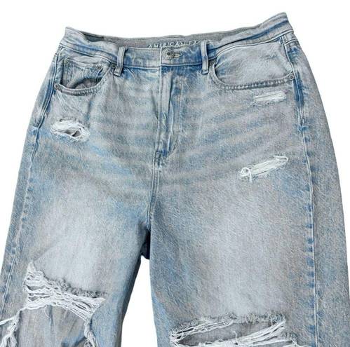 American Eagle Women’s  highest rise 90s ripped boyfriend jeans