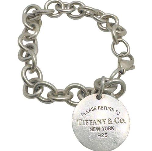 Tiffany & Co. Sterling Silver Return To Tiffany’s Circle Tag Chain Link Bracelet