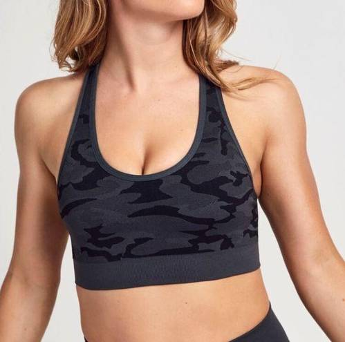 Soul Cycle Seamless Camo Sports Bra Black