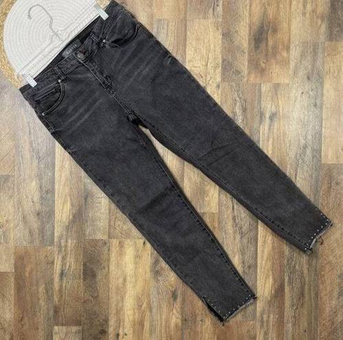 Harper  Gray Wash Skinny Jeans Split Hem Womens Size 30 Cotton Stretch