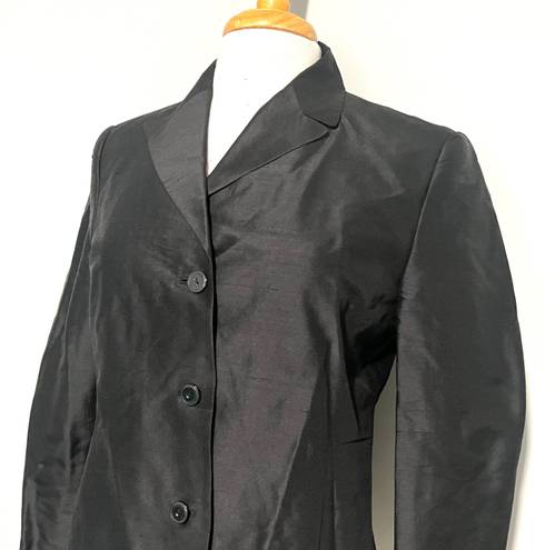 Talbots NEW NWT  Black Pure Silk Vintage Blazer Jacket