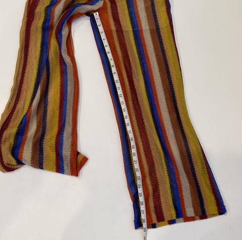 Sweet Rain  Striped Wide Leg Colorful Sheer Pants w/ Shorts Lining NWT Sz XL