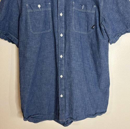 Vans  ladies button up denim short sleeve top size XL