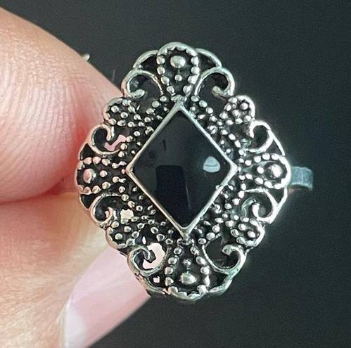 Onyx stone woman ring size 6.5