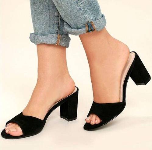 Coconuts by Matisse Matisse Black Lanai Slide Heel - Size 7 BIN 16