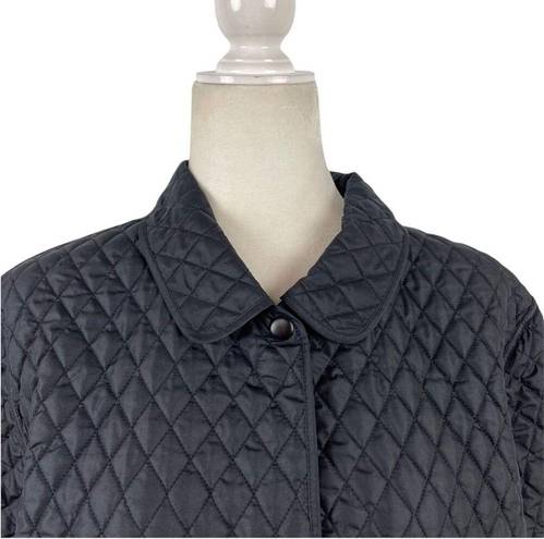 Mulberry  Street Women's Size XL Black Quilted Long Jacket
